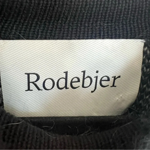 NWOT RODEBJER Ray Knitted Crew Neck Sweater Pullover Black White Designer XS - Picture 8 of 12
